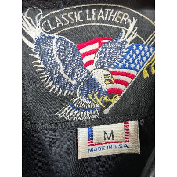 Classic Leather USA Made Black Vest M - Picture 2 of 9